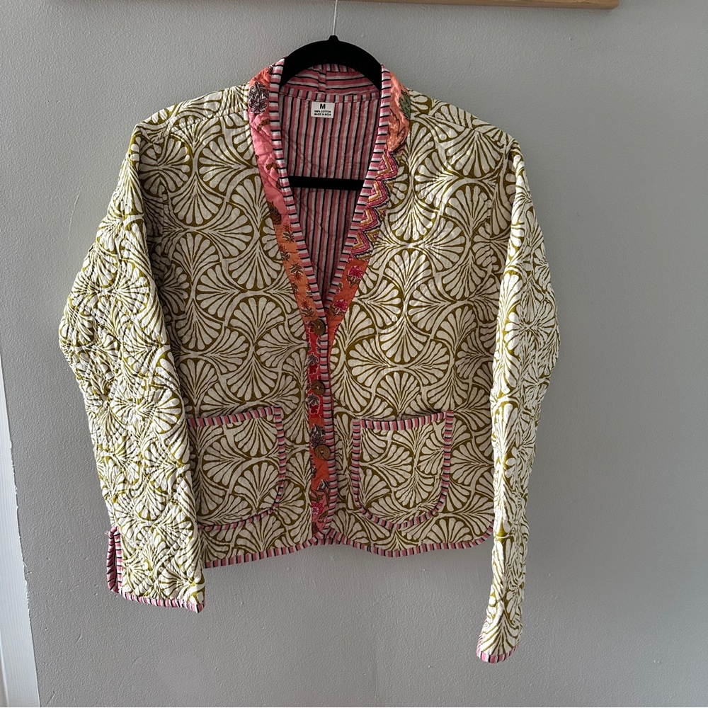 Kantha Quilted Floral Jacket